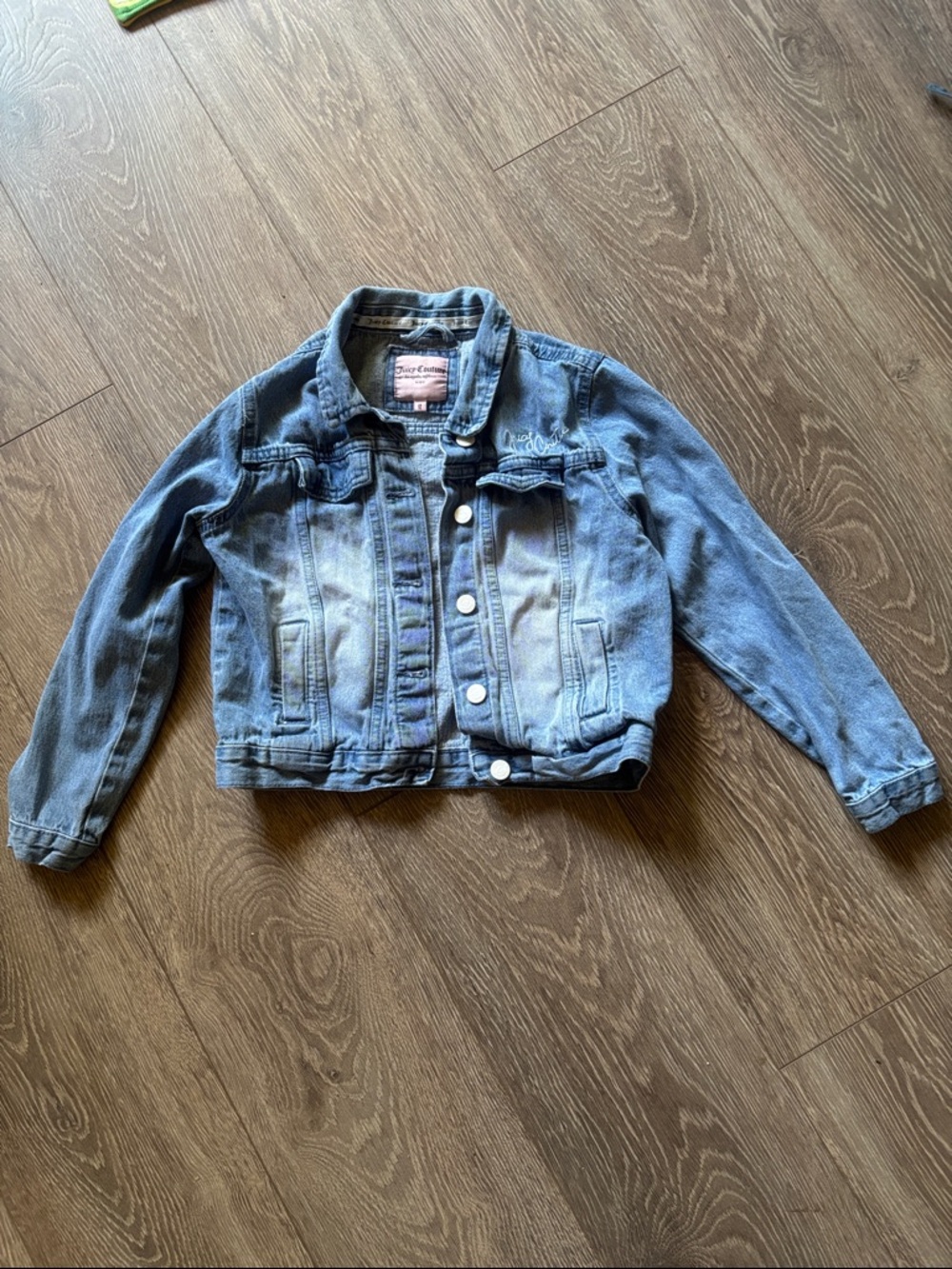 Juicy Couture Faded Blue Denim Jacket girls 12